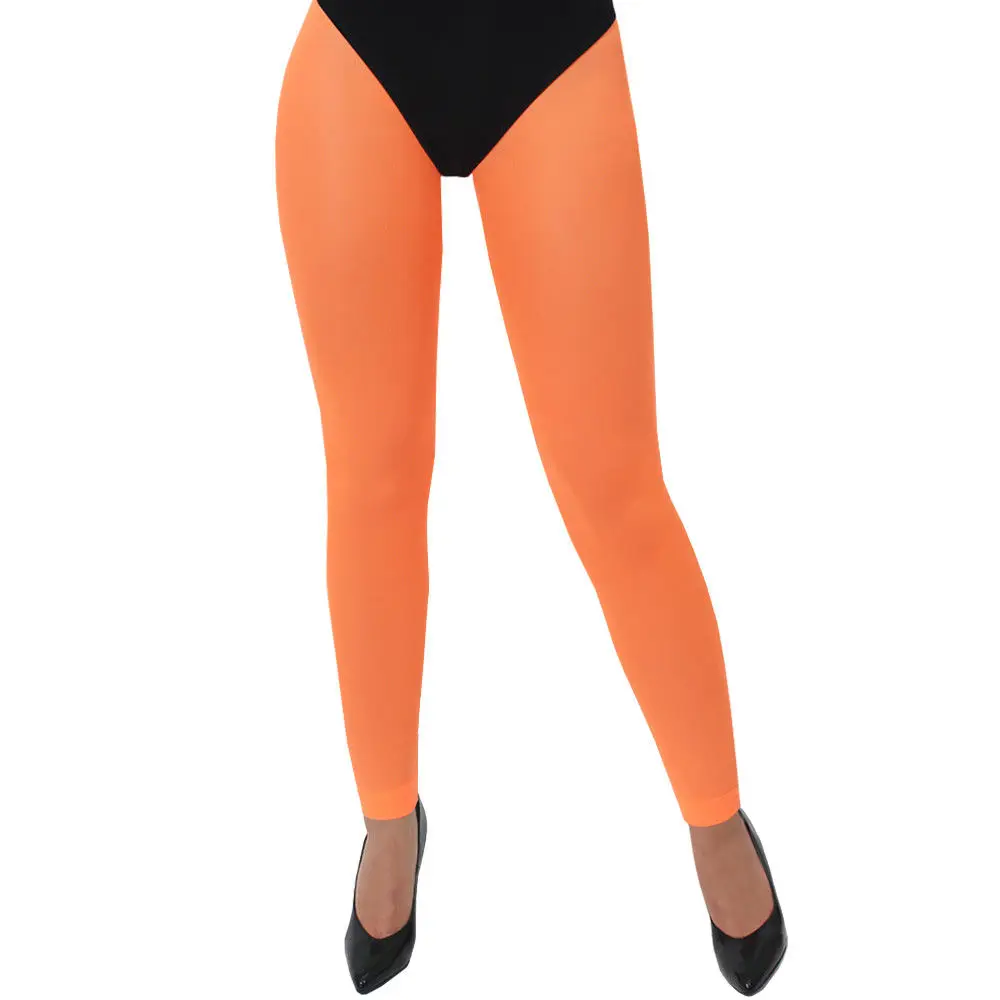 80S FOOTLESS TIGHTS LADIES NEON 1980S 