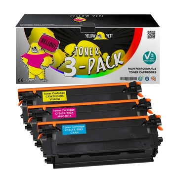 

3pcs Compatible CF360 CF360X Toner Cartridge for HP LaserJet Enterprise 4colour M552dn M553 M577f M553x M577z Printer