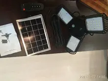 Solar-Light Remote-Control Solar-Garden-Lamps 3-Lamp-Head Outdoor Waterproof 60 Led 