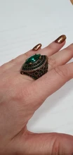 Kinel de lujo anillo para las mujeres aspecto Vintage AAA verde de cristal de la joyería de Boho de Color oro encanto étnico anillo de boda