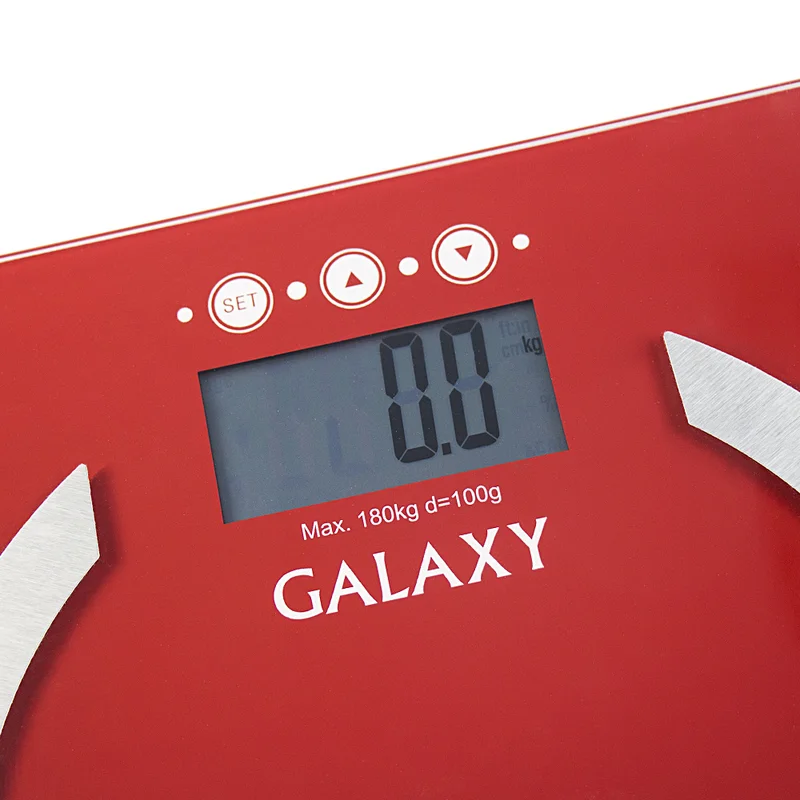 Многофункциональные электронные весы Galaxy GL 4851, максимально допустимый вес 180 кг, аккумулятор "CR2032" в комплекте
