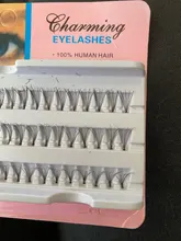 Conjunto de pestañas individuales, 60 uds., cabello humano de 100%, 10,12,14mm, tamaño variado, Natural, extensión de pestañas individuales, herramientas de maquillaje