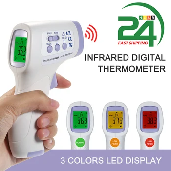 

thermometer Non-Contact Infrared frontal Thermometer adult digital thermometer with Memory Function Color Alarm Sound Setting