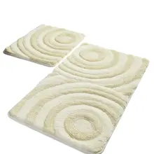 Коврики для ванной нескользящие Противоскользящие коврики противоскользящие Анти-формы слоновая кость волна 2'Li набор 60X100 см-50X60 см