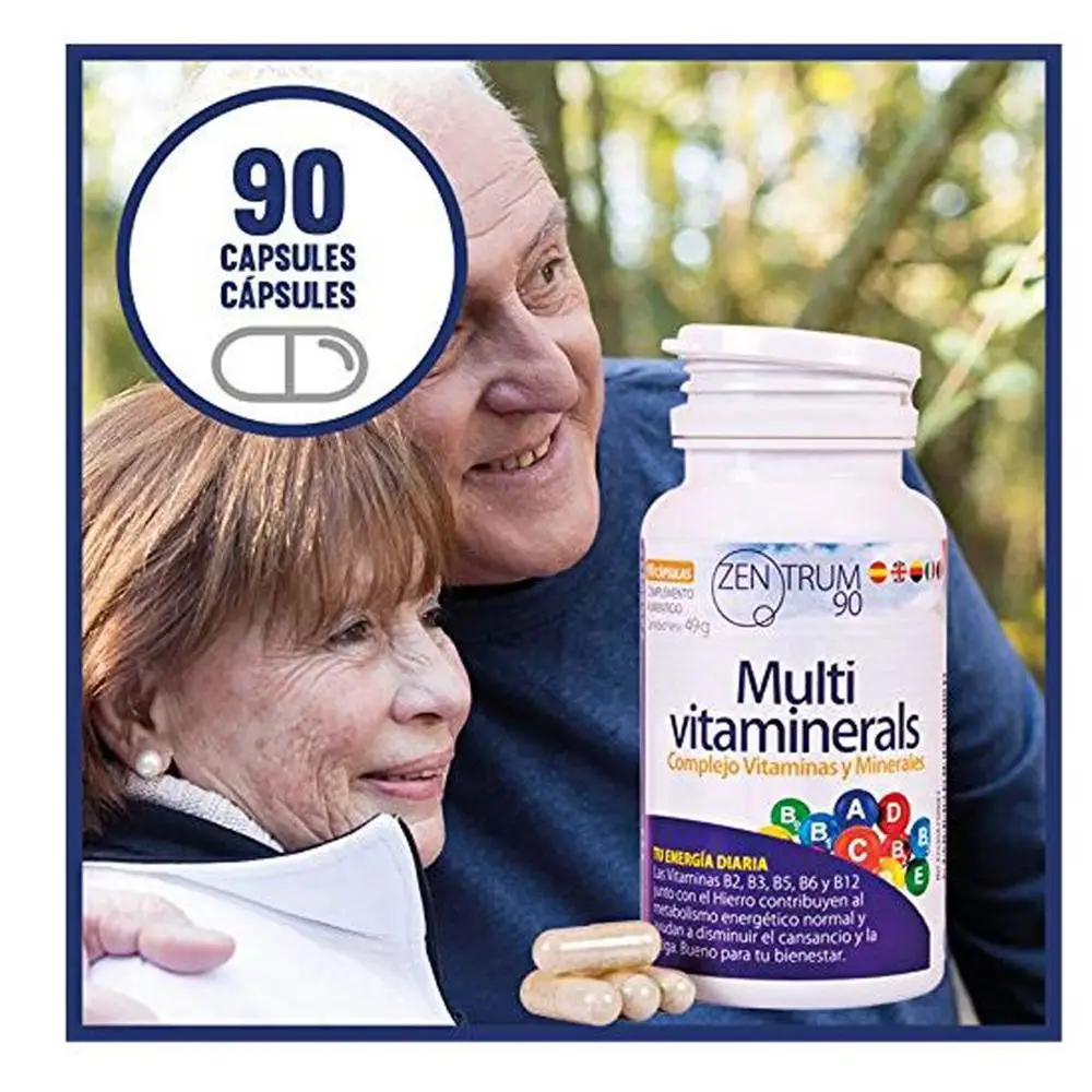Vitamin with minerals, vitamin C and B2, B3, B5, B6 and B12 mas iron, multivitamino for exhaustion 90Capsulas (three months) Vitamin with minerals, vitamin C and B2, B3, B5, B6 and B12 mas iron, multivitamino for exhaustion 90Capsulas (three months)