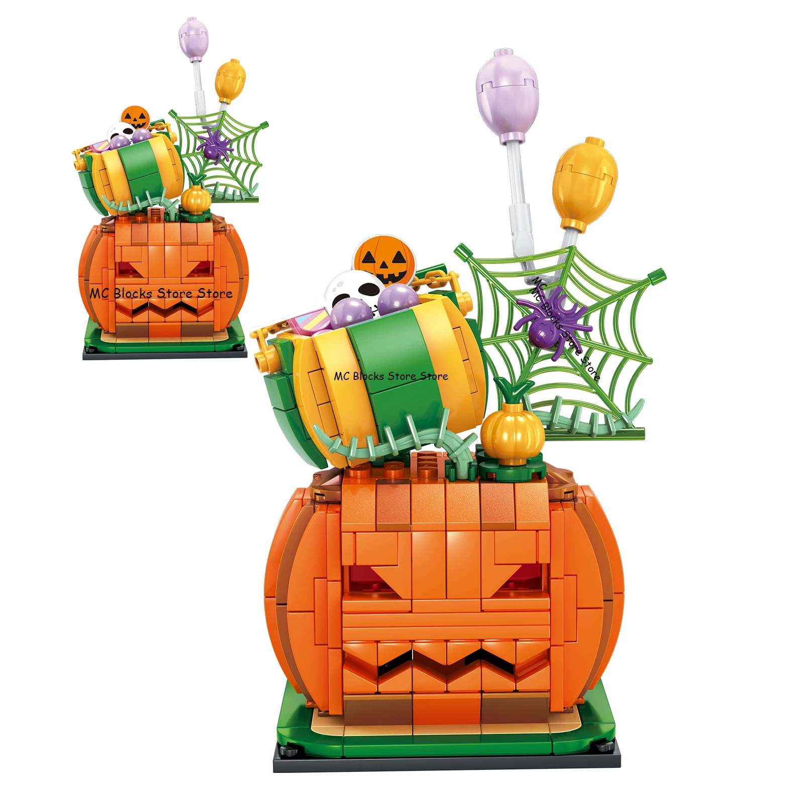 LOZ New MINI Halloween Hut House Bricks MOC 839pcs Pumpkin Car With Figure Dolls Model Building Block Assembly Kids Toys Gifts 22 U01cdc8d5f6094e7c8aa6b49c5cb09bf2K
