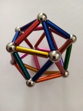 Metal imanes cubo magia bloques de construcción rompecabezas educativos de juguete palo magnética bola de acero de juguete entrenamiento cerebro para chico adultos