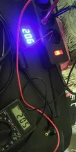 AC 70-500V 0,56 LED Digital del voltímetro del medidor de voltaje de voltios de instrumento herramienta 2 cables rojo verde azul pantalla 110V 220V de 0,56 pulgadas