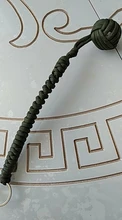 Bola de acero de Puño de mono negra para protección de seguridad al aire libre, cordón de autodefensa, llavero de supervivencia, ventanas rotas