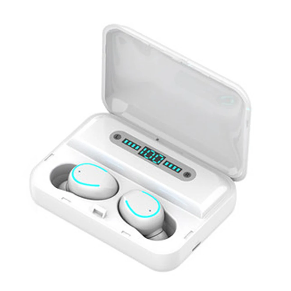 G6S TWS Bluetooth 5,0 9D стерео наушники беспроводные наушники IPX7 водонепроницаемые наушники 3500 мАч светодиодный смарт-Банк питания держатель для телефона - Цвет: F9 5 White