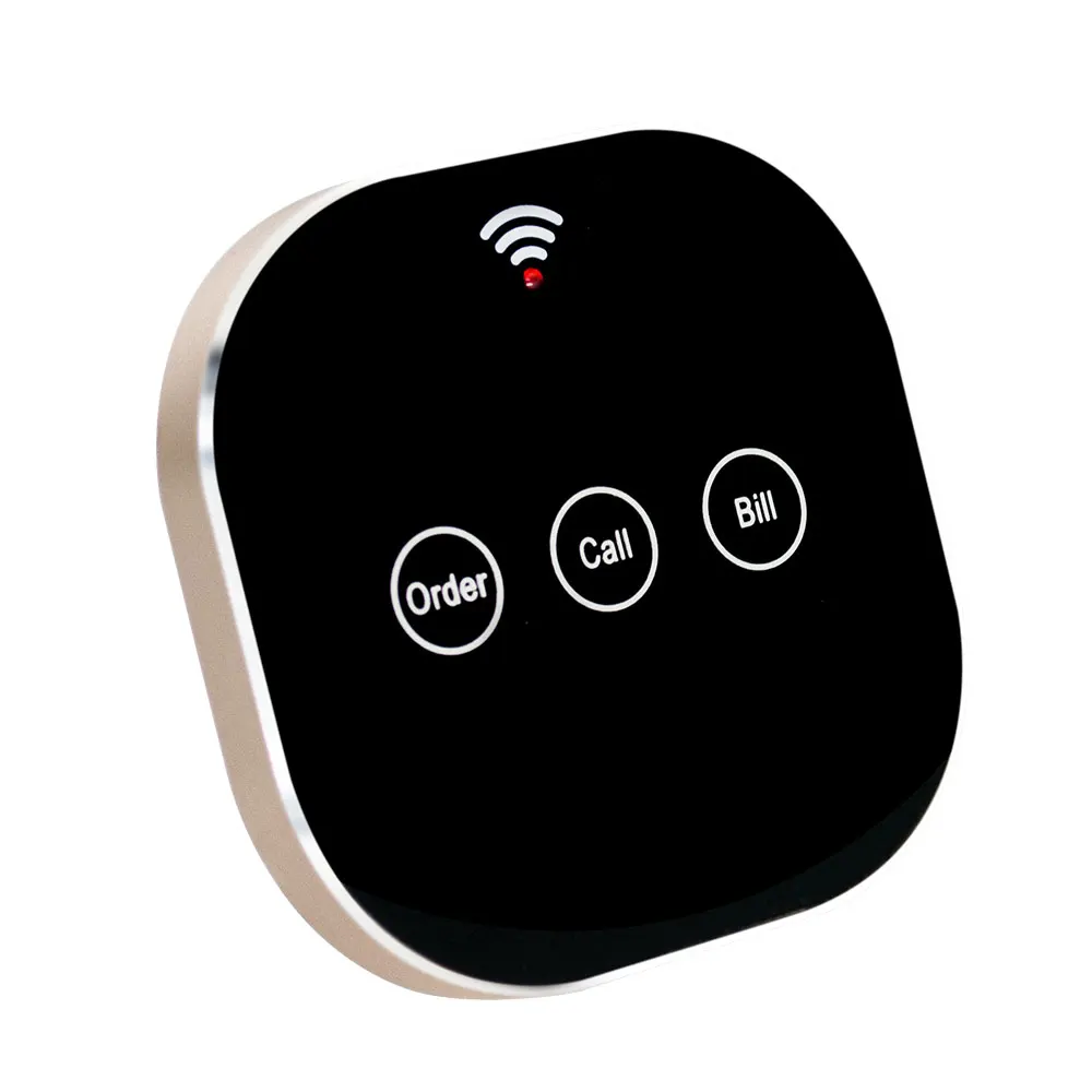 JINGLE BELLS Rechargeable Wireless Calling System Touch Sensitive Call Button Bell for Restaurant, Bar, Cafe, Hospital, Clinic