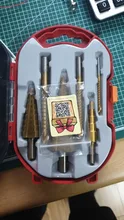 3 Drill-Bit-Set Saw-Tool Hole-Cutter Wood-Cone Step Metal Hss Steel Titanium 6 6