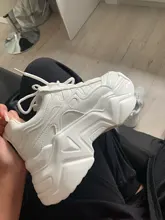 Zapatillas gruesas vulcanizadas informales para mujer, zapatillas de plataforma alta con cordones, color negro, 2020