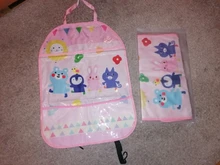 Protector de asiento trasero de coche de dibujos animados para bebé, organizador de coche, tableta, bolsa colgante, soporte de almacenamiento, accesorios para el cuidado del bebé