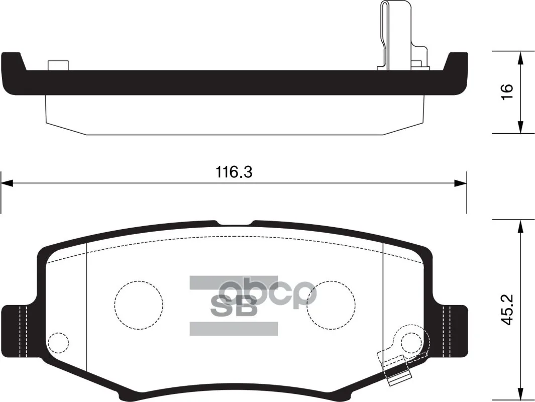 Колодки Тормозные Dodge Nitro/Jeep Cherokee 03-/Wrangler 06- Задние Sangsin Brake Sp2186 Sangsin brake арт. SP2186
