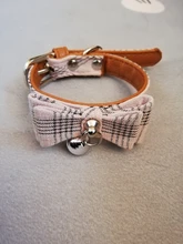 Bowtie Cat Collar Charm Safety Break Away Nylon Necktie Collar for Cats Bell Leather