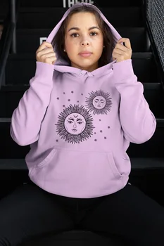 

Angemiel Wear Stars And Suns Pink Women 'S Hooded Sweatshirt