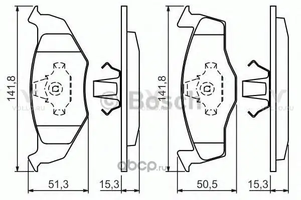 0986424449 BOSCH ДИСКОВЫЕ КОЛОДКИ ПЕРЕДНИЕ