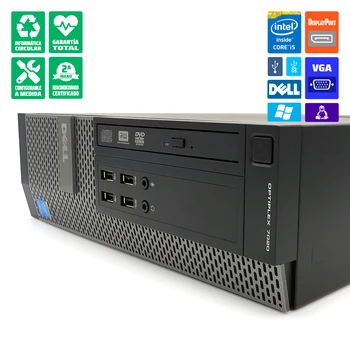 شراءديل OptiPlex 7020 SFF الكمبيوتر Sobremesa I5-4570 16GB RAM ديسكو HDD 500GB DVD/RW ، واي فاي ويندوز 10 برو الأصلي. تيكلادو + راتون.