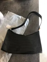 Bolso de mano pequeño de piel sintética con estampado de cocodrilo para mujer, bolso de hombro femenino, a la moda, informal, Retro