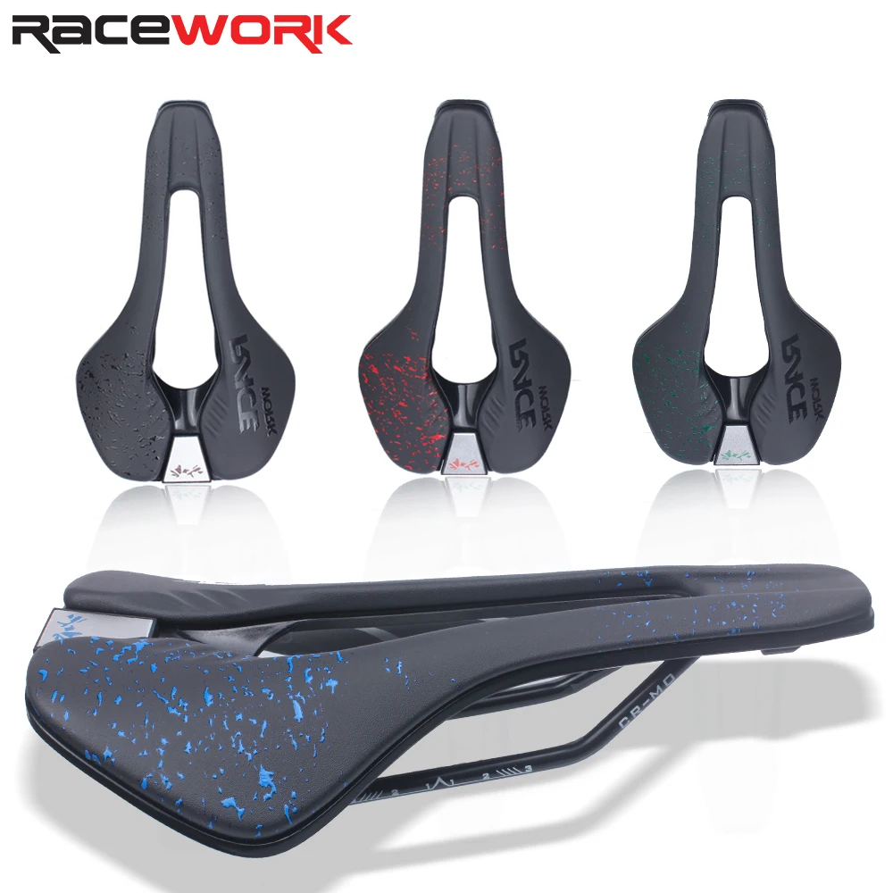 Bicycle Saddle RACEWORK Road Bike Saddle Ultralight vtt Racing Seat Wave Road Bicycle Saddle For Men Soft Comfortable MTB Cycling Accessories
