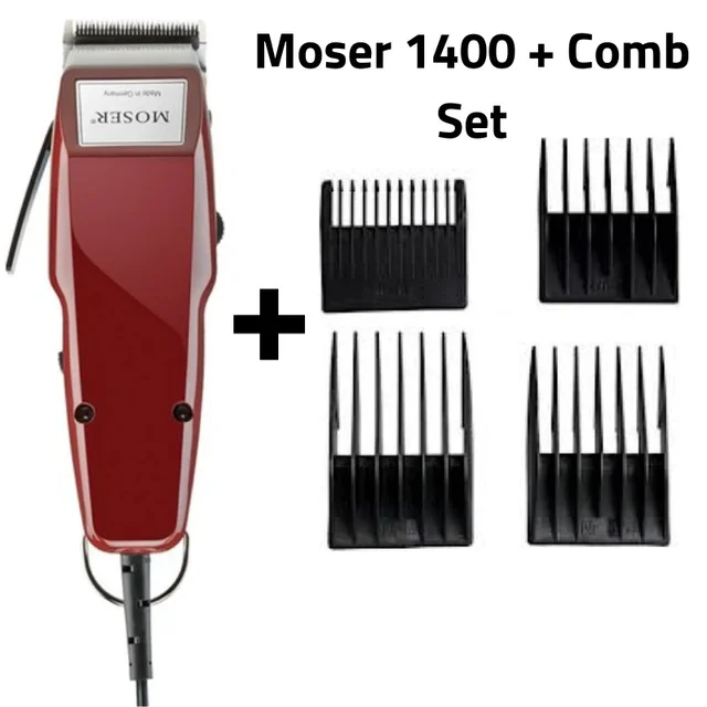 Moser 1400 Mini Hair Clipper Professional Barber Classic Corded Red