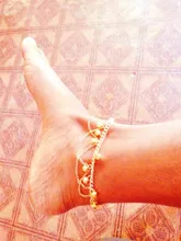 Tobillera con cadena metálica dorada para mujer, cadena para tobillo con borla, campanas cadena con sonido, pulsera para tobillo, joyería para pie, 2017