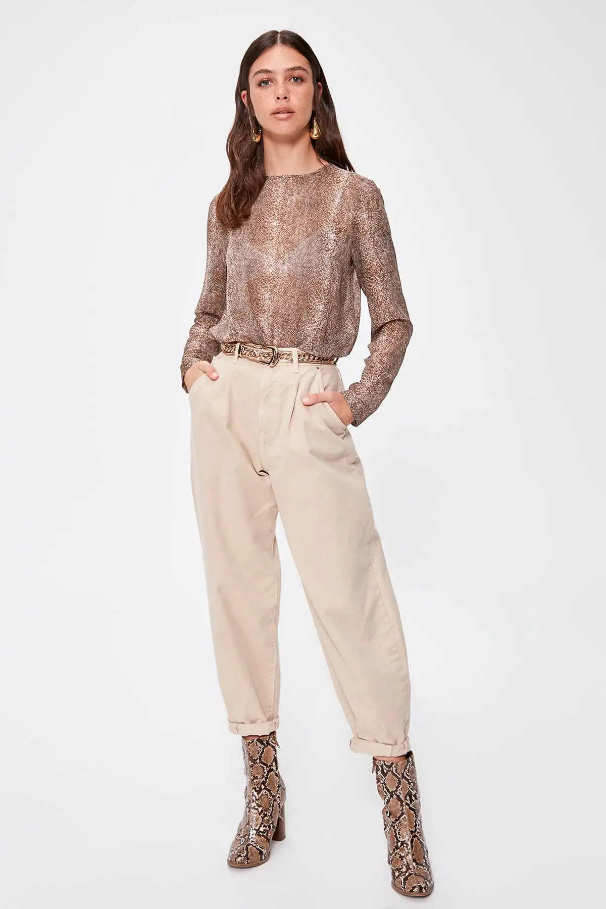 Trendyol детали талии Bluz TWOAW20BZ0935 |