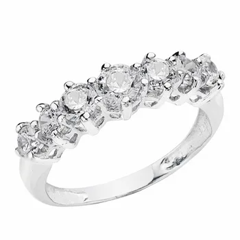 

Ring 18k white gold zircons [AA2288]