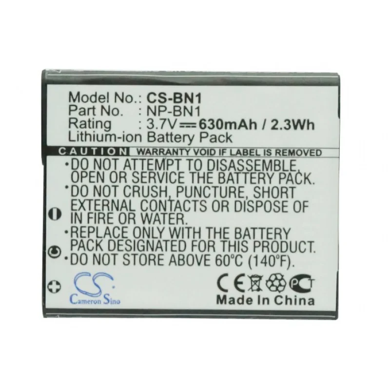 Аккумулятор NP-BN1, NP-BN для SONY, 630mAh