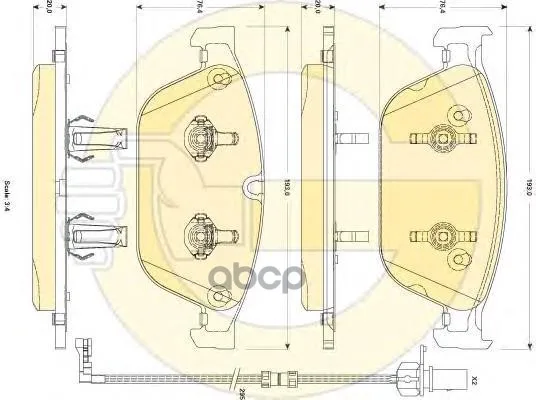 Колодки Тормозные Audi A8 3.0-4.2(1lj) 09- Передние Girling 6118842 Girling арт. 6118842