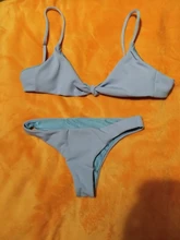 Ribbed Swimsuit Bikini-Set Female Bandeau White Women Sexy Solid New