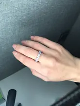 Huitan-anillos de promesa de amor para mujer, joyería de boda, cristal cuadrado pavimentado, circonita, anillo de compromiso de boda elegante, nuevo