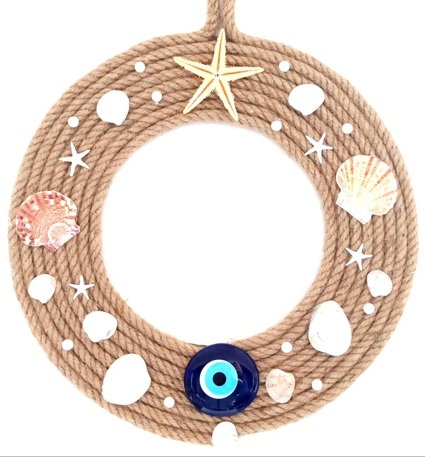 

Sea Star, Evil Eye Beaded Wall And Door Ornament
