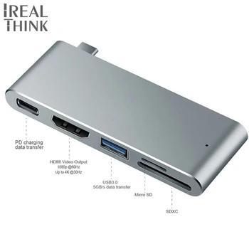 

IREALTHINK adapter USB C hub HDMI adapter Macbook Dock Splitter USB HUB Type c adapter for Pro
