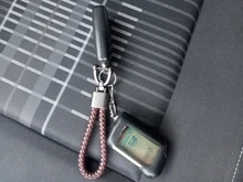 LLavero de cuero tejido a mano para coche, llavero de Metal desmontable con hebilla giratoria de 360 grados para hombre, regalo de alta calidad K393