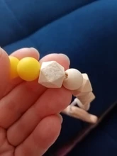 Mordedor de madera orgánico para bebé, mordedor en forma de Animal Natural, juguete de dentición, cuentas de silicona, regalo para bebé recién nacido, 2 uds.