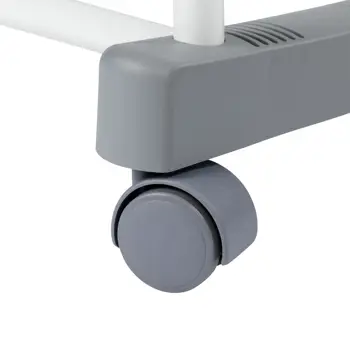

Wenko brand mobile Adonis shoes/boots holder in white and gray color made of pulverized metal