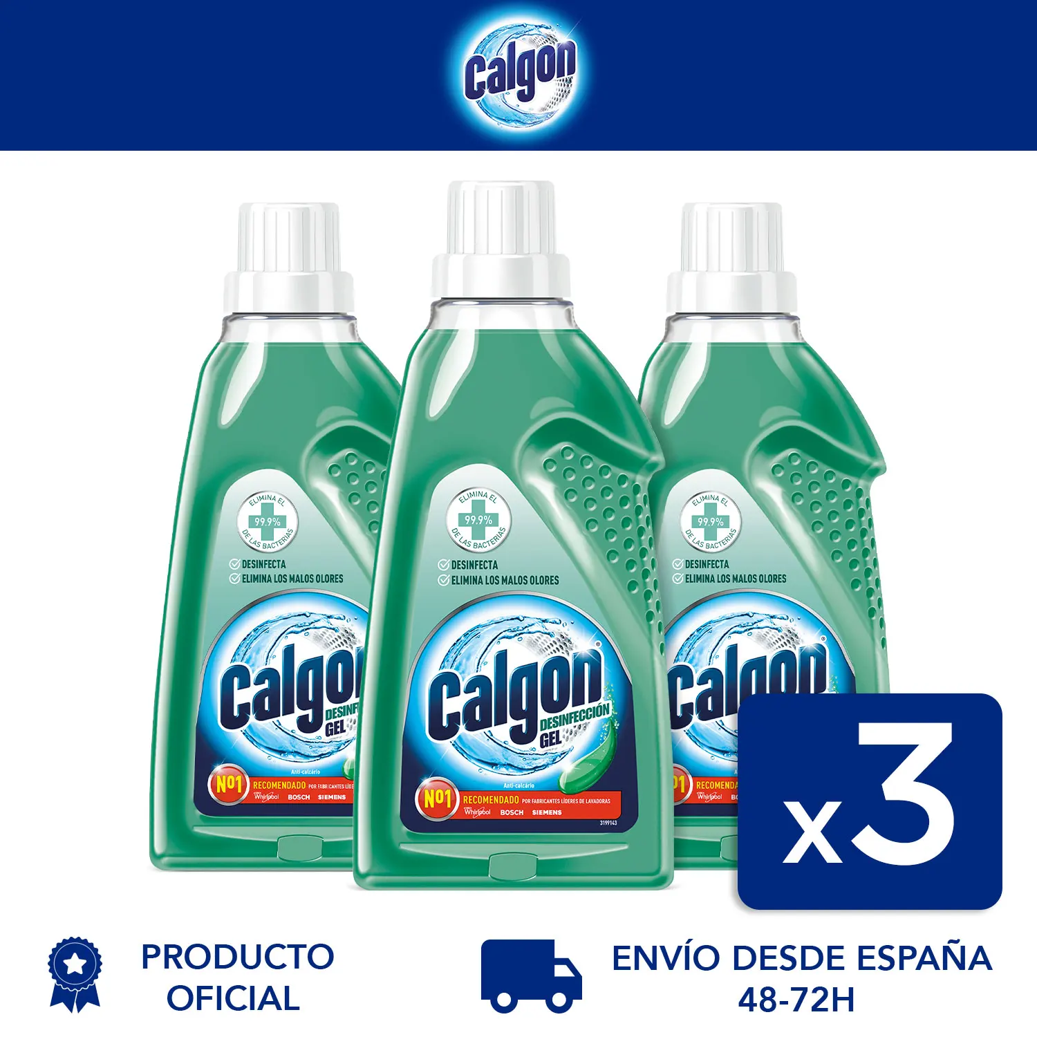 Calgon Desinfección, antical lavadora y elimina malos olores y bacterias,  formato gel - Pack de 3 750ml - AliExpress