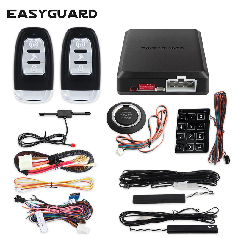 Universal Auto Start Car Alarm System Keyless Entry Engine Start Touch