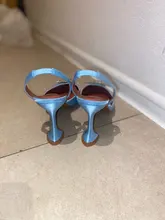 Zapatos de tacón alto con diamantes de imitación para mujer, calzado de seda satinada con punta puntiaguda, sin cordones, para boda, talla grande 41 42