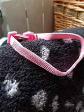 Collar de cristal para gatos, accesorios para mascotas, Collar de cuero con diamantes de imitación de liberación rápida con campana, Collar para gatitos