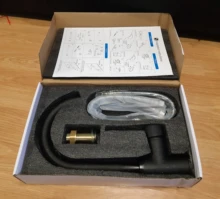 Faucet-Mixer Kitchen-Faucets Single-Holder Brass Black 360-Rotate Swivel Tap-7115