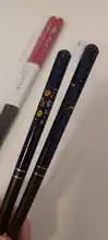 Wooden Chopsticks Cherry Tableware Long Vanzlife No-Slip Pointed Creative