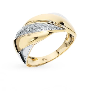 

Gold ring with diamonds sunlight sample 585