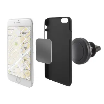 

Magnetic Mobile Phone Holder for Car KSIX 360º Black
