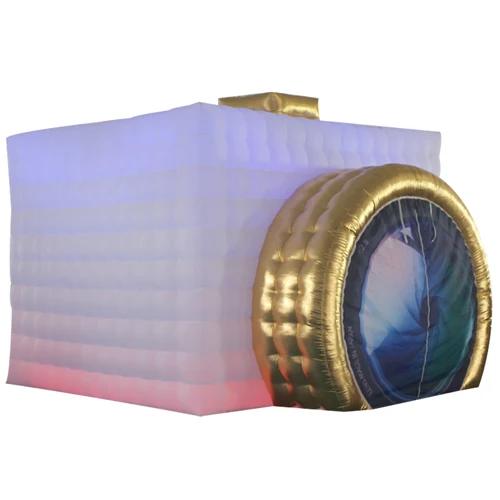 Double lights 2 Стиль в форме камеры надувные фото надувная палатка Свадебные Booth белый внутри с светодиодный для свадьбы рекламы Вечерние - Цвет: Double lights 2