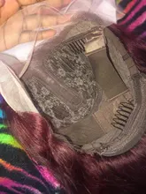 Peluca ondulada de cuerpo malayo transparente para mujeres negras, 99J, rojo borgoña, pelucas de cabello humano prearrancado, 180% de cabello Remy, peluca de encaje Frontal