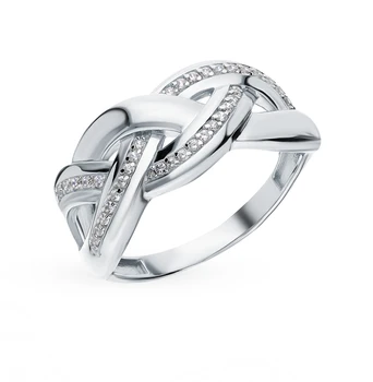

Silver ring with cubic zirconia sunlight