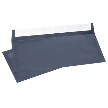 

Envelope of dark blue tracing paper, E65 100x220mm, transparent, tape, 10 PCs.